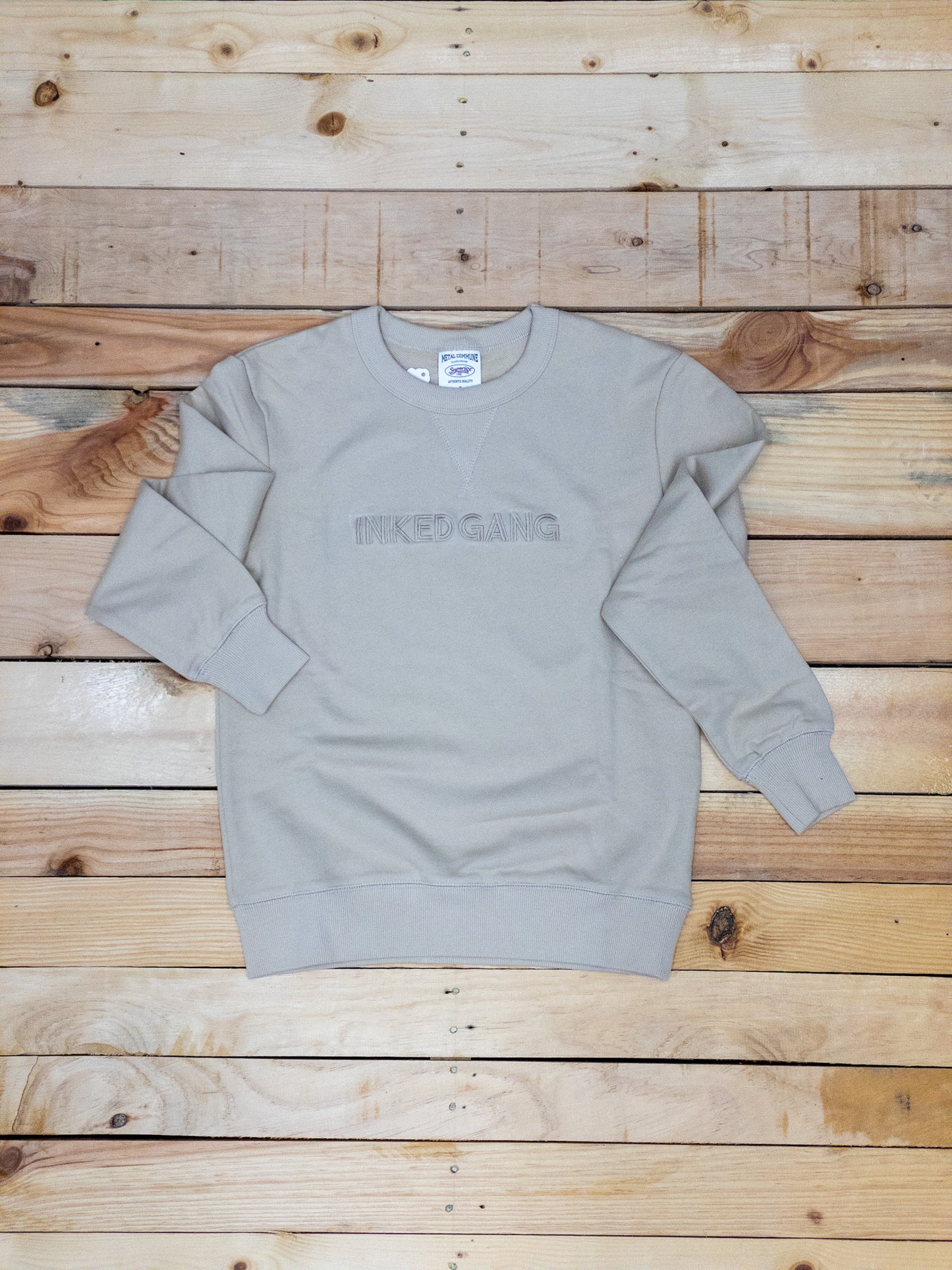 Inked Gang Crew Neck Tan