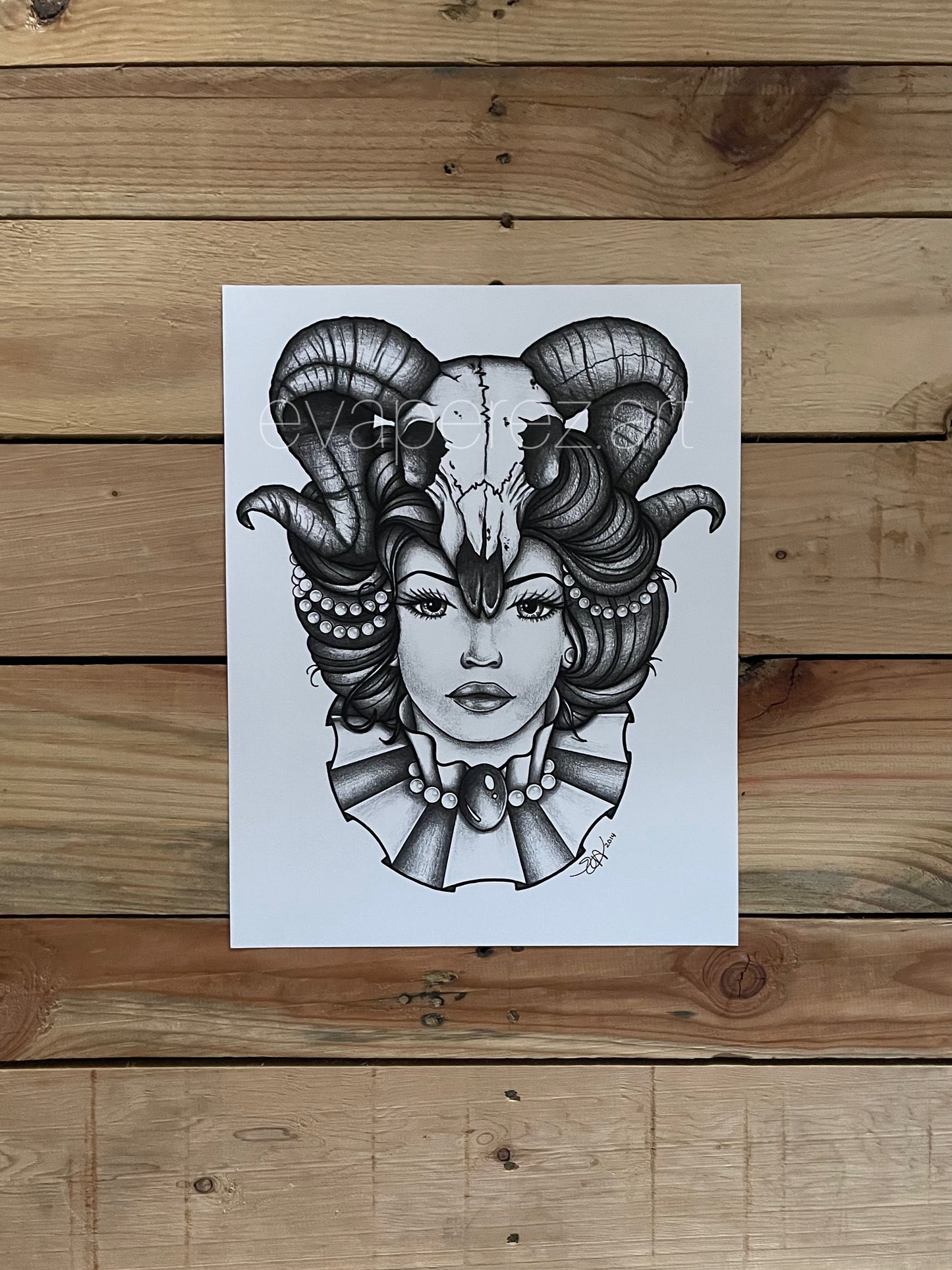 Lady Ram Print